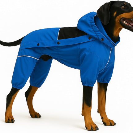 LOVELONGLONG Waterproof Dog Raincoat with Removable Hood – Outdoor Full Body Dog
