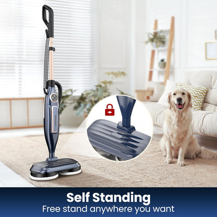 DEVOAC VM6 Steam Mop with Rotating Pads, 10 in 1 Lightweight Steam Mop & 3 Steam