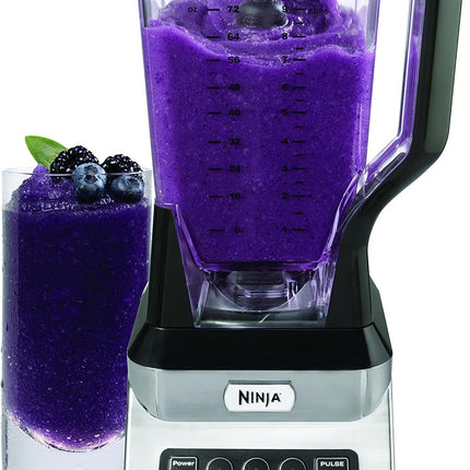 Ninja NJ600WMC Professional Blender, 900W Total Crushing Technology, 72 oz Pitcher with Pour Spout, Black/Silver