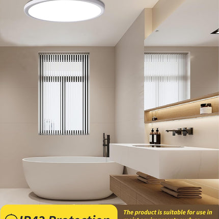 LED Flush Mount Ceiling Light Fixture,Round 20Inch 40w 4350lm 3000k,4000k,6000k
