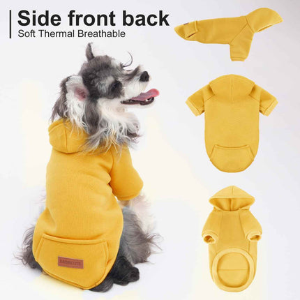 Dog Hoodie (Brown+Khaki, XX-Small)