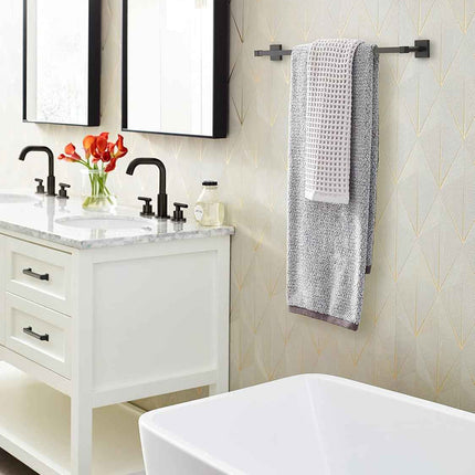 Amerock BH36074MB | Matte Black Towel Bar | 24 in (610 mm) Towel Rack | Appoint