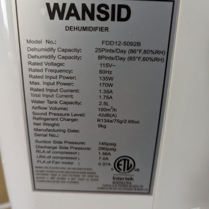 WANSID 2000 Sq.Ft Dehumidifiers with Auto Drain or Manual Drainage,Intelligent H
