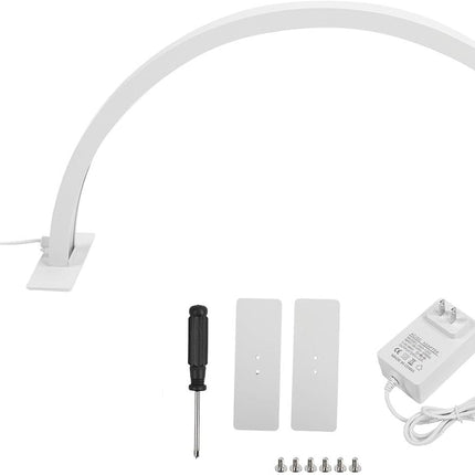 Half Moon Desk Lamp, 25W 3000K to 6500K Half Moon Nail Desk Lamp Adjust Brightne