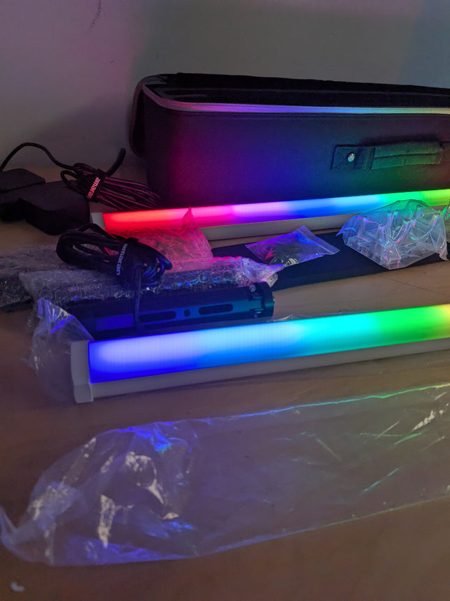 Aputure Amaran PT2c 2 Light Kit,Pixel Tube Light,8 RGBWW Pixels Tube LED,16W Pow
