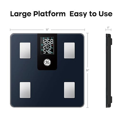 GE Smart Scale for Body Weight Fat Percentage, Digital Bathroom Weight Scales Bl