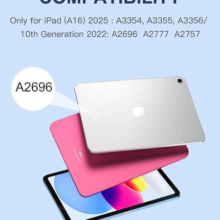 Harvopu Compatible for iPad 11th 10th Generation Case with Keyboard, Folio Cover