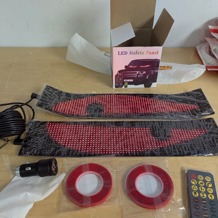 Lumetrix 2PCs 3.6in*14.7in Large Devil Eyes Light for Cars Windshield Remote & A