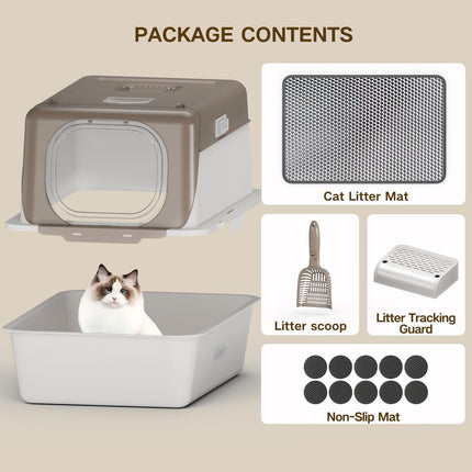 Trivico Cat Litter Box (Brown)