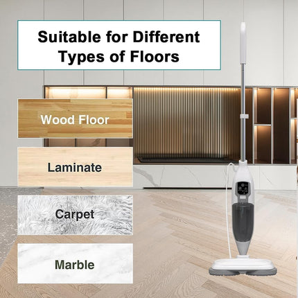 Torder Steam Spin Mop, Floor Scrubber Steam Mop for Hard Floors Deep Cleaning, 2