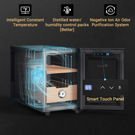 KingChii 16L Electric Cigar Humidors Temperature Control System, Cooling & Heati