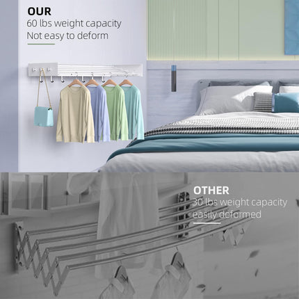 Drying Rack Clothing,Clothes Drying Rack Wall Mounted,Laundry Drying Rack Wall M