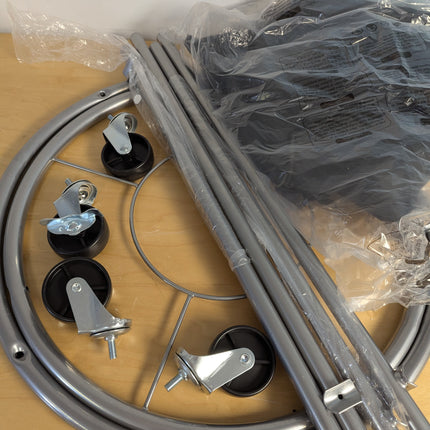 SONGMICS 50.2-Gallon (190 L) Laundry Basket with Wheels, Rolling Round Heavy-Dut