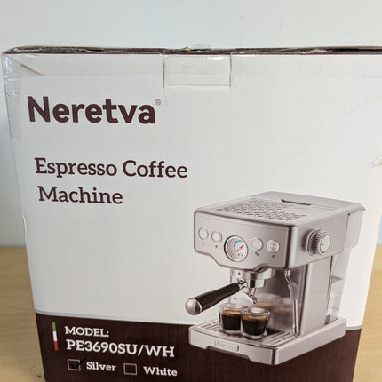 Neretva Espresso Machines, Professional 15 Bar Espresso Maker with Milk Frother