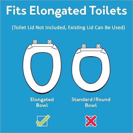 Carex Health Brands Toilet Seat Elevator Elongated Shape