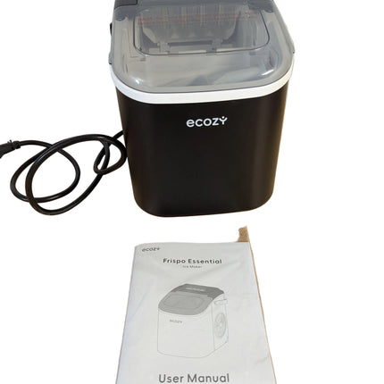 ecozy Frispo Essential Portable Countertop Ice Maker, 26 lb per Day, 8 Bullet Cubes in 6 Min, Self-Cleaning