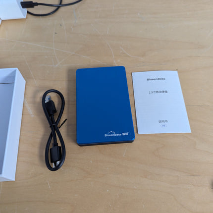 Blueendless Portable External Hard Drive, USB 3.0, Ultra Slim, Compatible with M