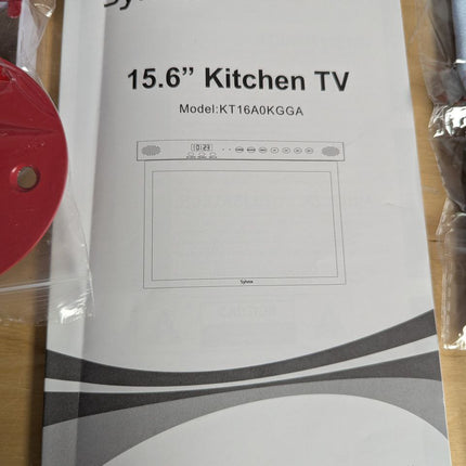 SYLVOX 15.6 inch Smart TV for Kitchen, 1080P RV TV Under Cabinet Television, Sma