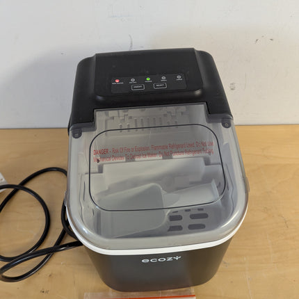 ecozy Frispo Essential Portable Countertop Ice Maker, 26 lb per Day, 8 Bullet Cubes in 6 Min, Self-Cleaning