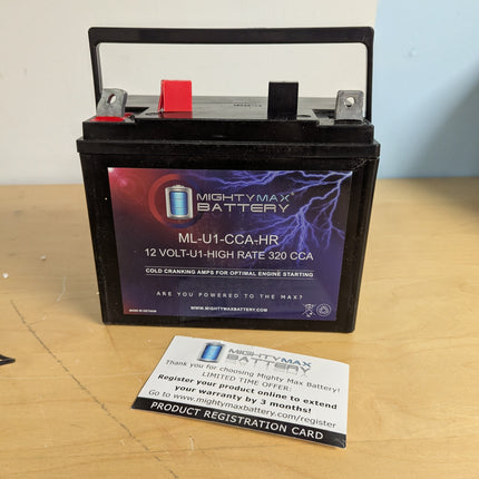 FAULTY ML-U1-CCAHR - 12V 320 CCA U1 - SLA Starting Battery for Lawn, Tractors an