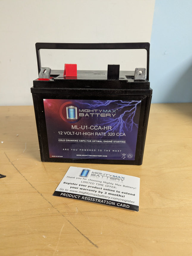 FAULTY ML-U1-CCAHR - 12V 320 CCA U1 - SLA Starting Battery for Lawn, Tractors an