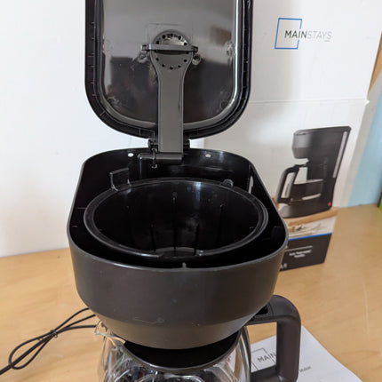 Mainstays 12 Cup Coffee Maker, Black, Plastic