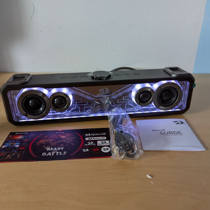 Redragon GS817 RGB Desktop Soundbar, 2.0 Channel Stereo Speakers for Desktop w/M