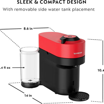Coffee and Espresso Machine by Breville Nespresso Vertuo Pop+