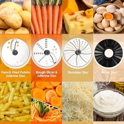 Homtone 16 Cup Food Processor – Heavy Duty Large Food Processor with 6 Preset Mo