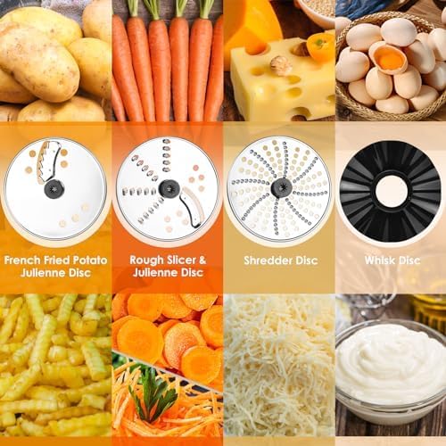 Homtone 16 Cup Food Processor – Heavy Duty Large Food Processor with 6 Preset Mo