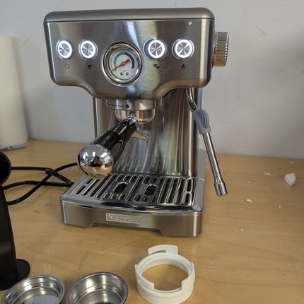 Neretva Espresso Machines, Professional 15 Bar Espresso Maker with Milk Frother