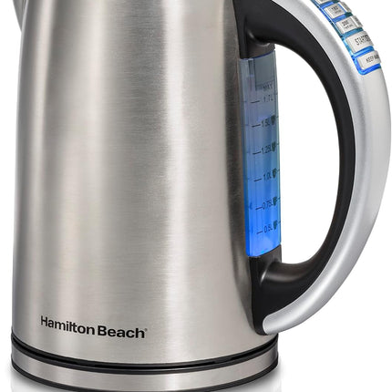 Hamilton Beach Variable Temperature Electric Kettle, 1.7 L, 1500W, 6 Presets, Ke