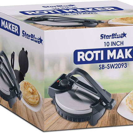10inch Roti Maker by StarBlue with FREE Roti Warmer - The automatic Stainless St