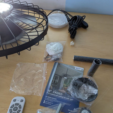 Depuley Outdoor Ceiling Fan with Light: 20 Inch Waterproof Gazebo Fans with Ligh