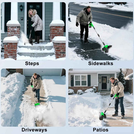 Electric Snow Shovel, 21V Electric Snow Blower with Battery and Charger, 19FT Th