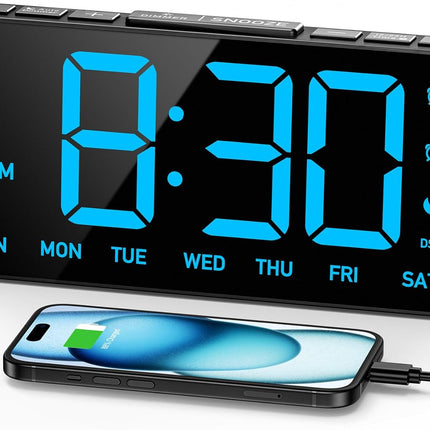 GOLOZA Digital Alarm Clocks for Bedrooms, Digital Clock with 4 Level Brightness