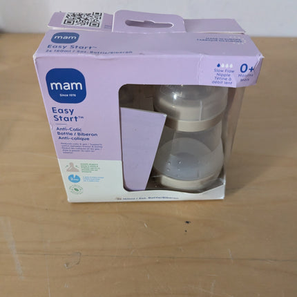 MAM Easy Start Self Sterilising Anti-Colic Baby Bottle 2 Pack (2 x160 ml) with S