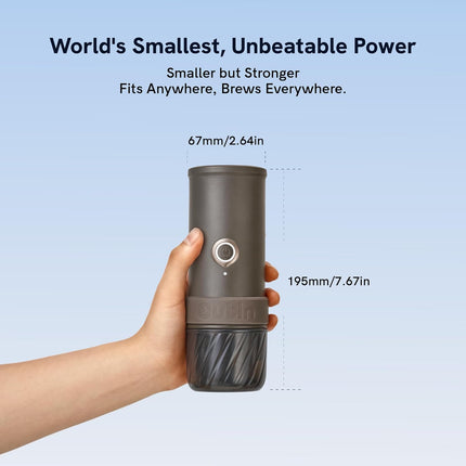 OutIn Mino Portable Electric Espresso Machine, Mini Camping Coffee Maker for Tra