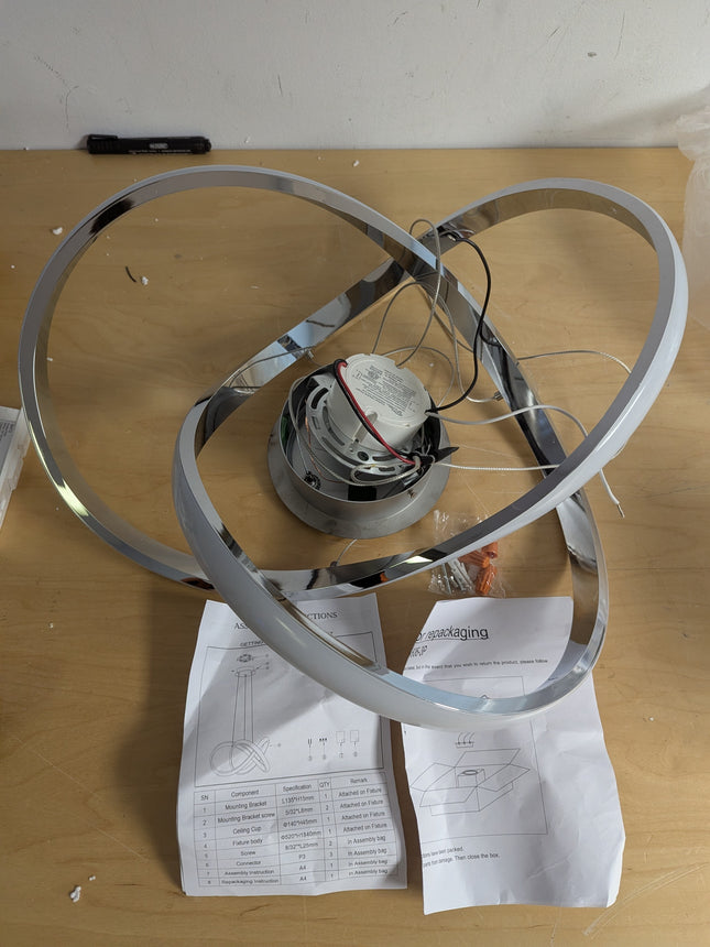 MAYNA Modern Pendant Light with Irregular Ring Lights LED Contemporary Ceiling D