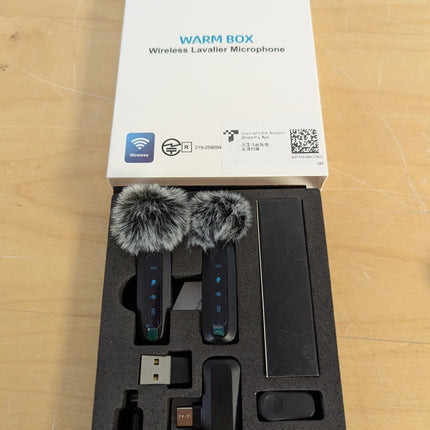 Wireless Lavalier Microphone for iPhone, iPad, Android Phone，2-Pack Mini Microph