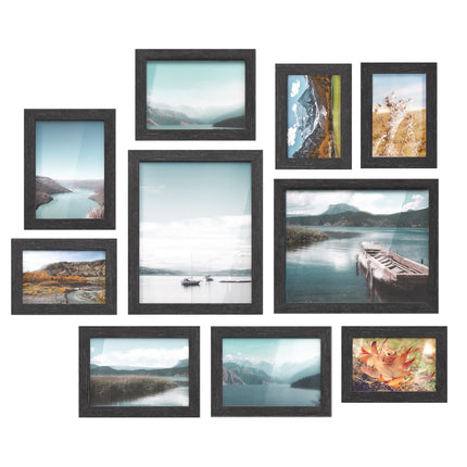 SONGMICS Picture Frames, Collage Picture Frames Set of 10, Two 8x10, Four 5x7, F