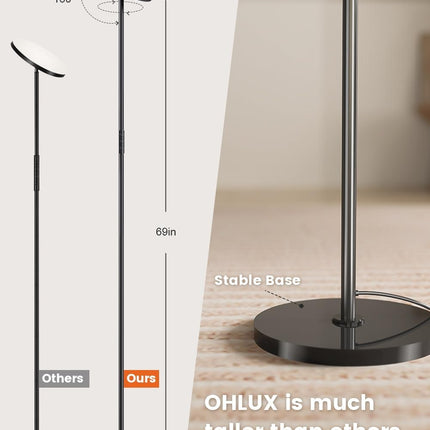 Ohlux orange floor lamp, 32w, 2500LM Super Bright