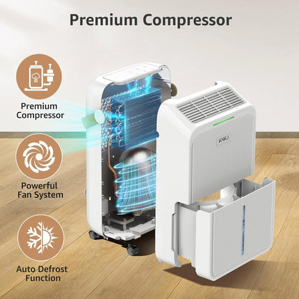 Dehumidifier for Basement with Drain Hose Max 34 Pints, KNKA 2000 Sq.Ft Dehumidi