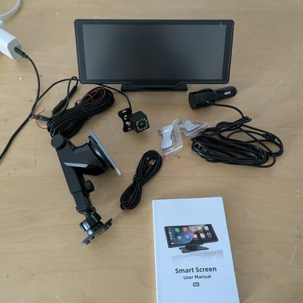 9'' Carplay Screen for Car, Wireless Carplay & Android Auto, Portable Carplay Sc