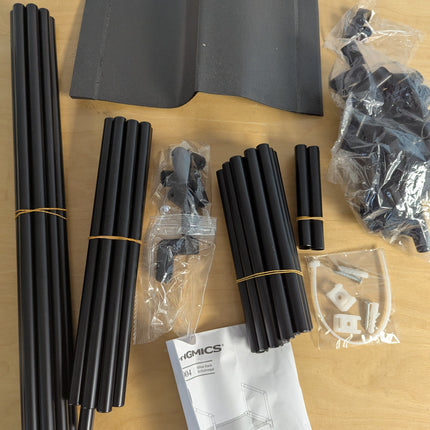 SONGMICS 4-Tier Shoe Rack, Shoe Storage Organizer with Metal Frame, Black ULSR00