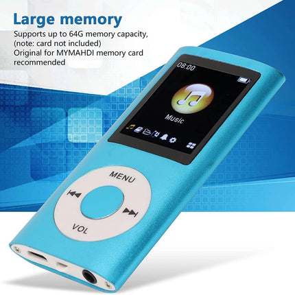 MP3 Player, Portable Lossless Sound Slim MP3 Music Player with Earphone, 1.8 Inc