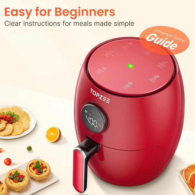 Small Compact Air Fryer, 2.1QT, 4-in-1 Small Mini Airfryer, Bake, Roast, Reheat,