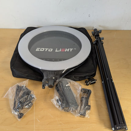 EOTO LIGHT 18 inch LED Ring Light with Tripod Stand, 55W 2900-6000K Studio Lighting Kit (Non-Original Tripod)