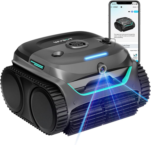 WYBOT C2 Vision Cordless Pool Cleaner (2026) with AI Camera, 8 Cleaning Modes, HEPA Filter & App Control