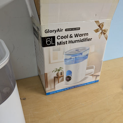 Humidifiers for Bedroom Large Room Home - GloryAir 6L Quiet Top Fill Cool & Warm